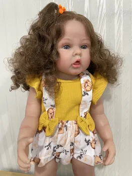55 см Реалистичная Бебе, Уже раскрашенная кукла-Реборн, Полностью Виниловое Моющееся тело, Реалистичная игрушка для малышей, подарки-фигурки