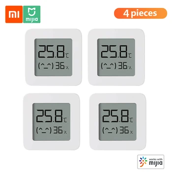 Xiaomi Bluetooth Thermometer 2 Беспроводной умный электрический цифровой гигрометр Датчик влажности Работает с приложением Mijia