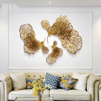 Европейская кованая бабочка, цветок, настенные украшения, Настенная роспись для дома, гостиной, Ремесла, украшение отеля, 3D Наклейка на стену