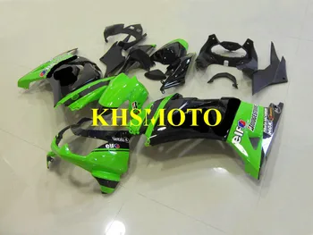 Комплект мотоциклетных Обтекателей для KAWASAKI Ninja ZX250R 08 09 10 12 ZX 250R EX250 2008 2012 ABS Зеленый глянцевый черный Обтекатели + подарки KP34