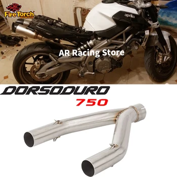 Накладка для Aprilia Dorsoduro 750 2008-2016 SMV750 SMV 750 Мотоциклетный глушитель среднего звена выхлопной трубы Escape Moto Muffler