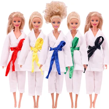 Новая модная одежда для кукол Барби, форма для тхэквондо, Одежда для боевых искусств, боевой костюм, Одежда для кукол, Аксессуары для девочек в подарок