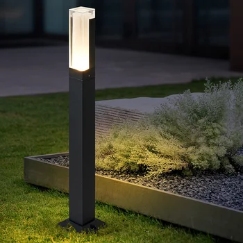 Уличная водонепроницаемая лампа для газона, Современные минималистичные садовые фонари для виллы, дорожка во внутреннем дворе, светодиодное ландшафтное освещение AC110 /220V