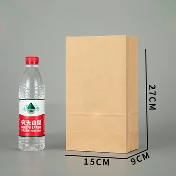 100ШТ Маслостойкий Крафт-бумажный пакет для еды, пакеты для еды на вынос, Сумка для выпечки, Универсальная сумка для хранения