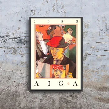 1983 AIGA Классический фильм Обложка Плакат Художественная настенная живопись Декоративная печать на холсте (без рамки)