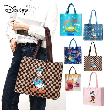 2022 Disney Оригинальные модные сумки с изображением Дональда Дака, женская брендовая мультяшная сумка-тоут на плечо большой емкости для женщин