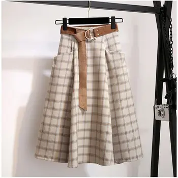 2023 Новые дизайнерские женские весенне-осенние элегантные однотонные плиссированные юбки с высокой талией, роскошная мода с застежкой-молнией, женские T106