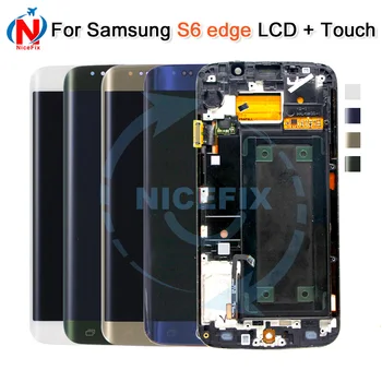 5.1 Для Samsung Galaxy S6 Edge G925 G925F SM-G925F ЖК-дисплей с Сенсорным Экраном Дигитайзер в сборе с рамкой Для SAMSUNG S6 Edge LCD