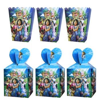 6/24шт Disney Encanto Mirabel Party Supplies Подарочные Коробки Для Конфет и Попкорна Baby Shower Snack Boxes Украшение Детского Дня Рождения