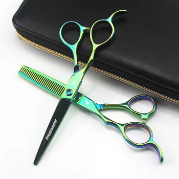 6-дюймовые ножницы для стрижки волос левой рукой, филировочная бритва из нержавеющей стали, парикмахерские ножницы для стрижки волос в салоне