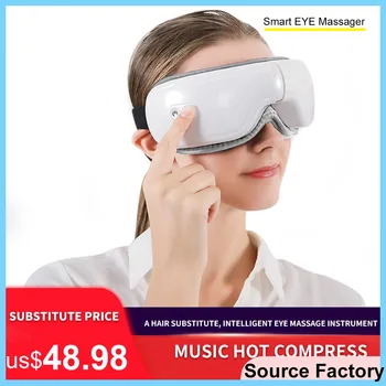 6D Умный Массажер для глаз Вибрация Подушки безопасности Массажный инструмент для ухода за глазами Музыка Bluetooth Складной Нагревательный Массажер для глаз Маска для сна