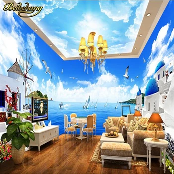 beibehang Mediterranean space full house background 3D настенные обои для гостиной фотообои обои для стен 3d полы