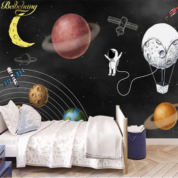 beibehang Пользовательские скандинавские минималистичные космические ракетные обои для детской комнаты спальни мультяшная фреска papel de parede 3D