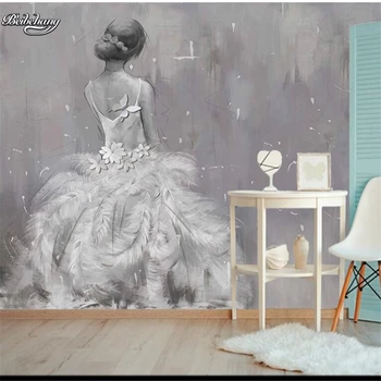 beibehang свадебное платье в стиле ретро сзади, фон магазина одежды, изготовленная на заказ большая фреска, обои из нетканого материала papel de parede