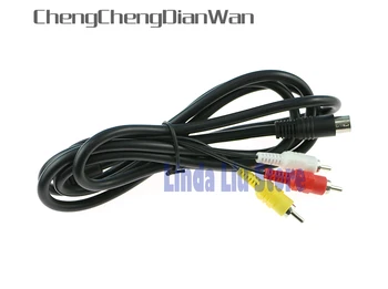 ChengChengDianWan 3RCA 1,8 м 9-контактный Аудио-Видео AV-кабель Замена Аудио-видео Кабеля RCA 180 см для Sega Genesis 2 или 3 10 шт.