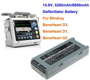 GreenBattey 5200 мАч/6800 мАч Дефибрилляторная Батарея LI24I001A, LI24001A для Mindray BeneHeart D1, BeneHeart D2, BeneHeart D3