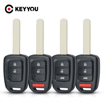 KEYYOU 2/3/4 Кнопки, Брелок для автомобильных ключей, чехол для дистанционного ключа, брелок для Honda 2013-2015 CRV 2013-2017 Accord Civic Fit