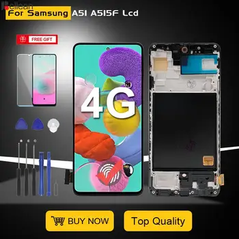 Super Amoled 6,5 дюймов для Samsung Galaxy A51 ЖК-дисплей с сенсорным экраном, дигитайзер A515 A515F Дисплей для Samsung A51 4G ЖК-дисплей с рамкой