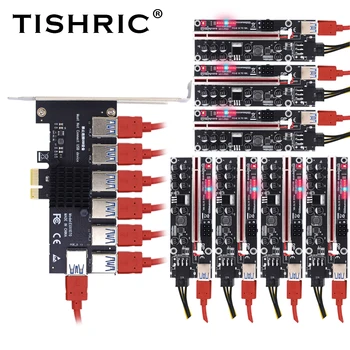 TISHRIC PCIE 1-4/7 PCI Express Multiplier PCIE Express X16 Мультипликатор Riser PCIE 16X Концентратор 009C/009S Plus Riser Для Видеокарты