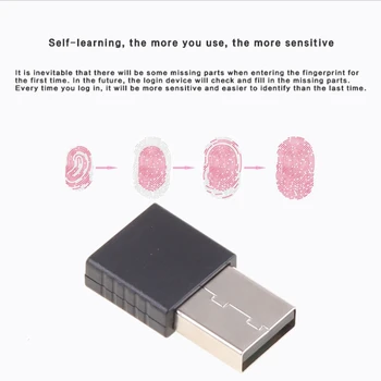USB-устройство для входа в систему с распознаванием отпечатков пальцев Win10 Настольный ноутбук с универсальным шифрованием, разблокировка загрузки, Биометрическая безопасность QXNF