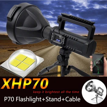XHP70.2 светодиодный фонарик Мощный рабочий фонарь XHP50 прожектор ручной фонарь с возможностью крепления на подставке от expeditions