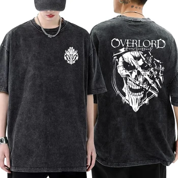 Yandere Albedo Overlord Y2K, черная футболка, выстиранная футболка