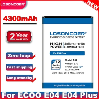 Аккумулятор LOSONCOER 4300 мАч для ECOO E04/ECOO E04 Plus Bluboo X6