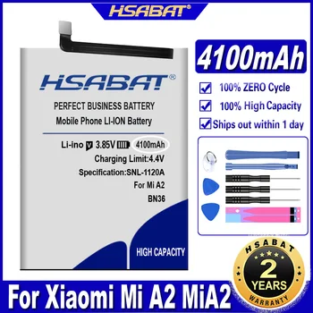Аккумуляторы HSABAT BN36 4100mAh для Xiaomi Mi A2 (Mi 6X)/ MiA2 Mi6X