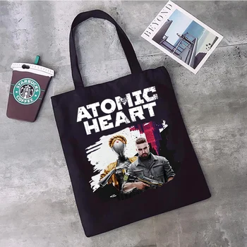 атомное сердце магазины сумка-шоппер из джута сумка bolso продуктовый биржи де тела сумка reciclaje чистая вуаль Сак 