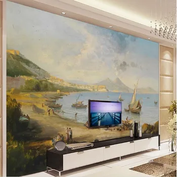 большие фрески wellyu на заказ в Европе и Америке реалистичная картина маслом морская рыбалка обои для стен fisher TV