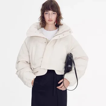 Бренд Rect0, женское зимнее короткое теплое пуховое пальто 2023, корейский модный дизайн, бесплатная доставка