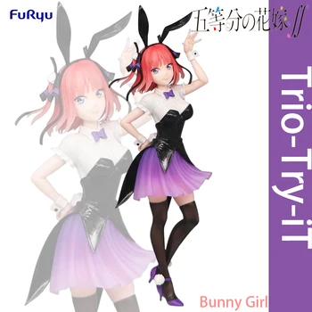 В наличии FURYU Trio-Try-iT Figure Квинтэссенция Quintuplets Nakano Nino Bunny Girl ПВХ 23 СМ Аниме Фигурки Модель Игрушки