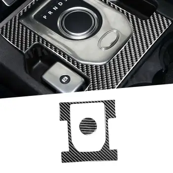 Внутренняя отделка из углеродного волокна Кнопка переключения передач Панель Рамка Наклейка на крышку для Land Rover Discovery 4 LR4 2010-2016 Стайлинг автомобиля