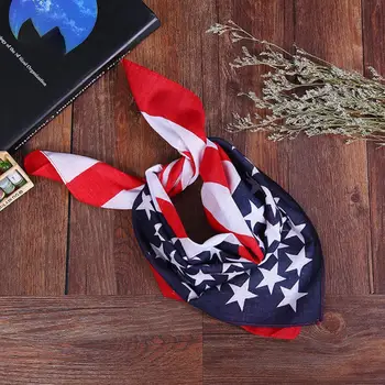 Высококачественный велосипедный квадратный шарф с полосками американского флага и звездным принтом, велосипедный платок Унисекс, удобный
