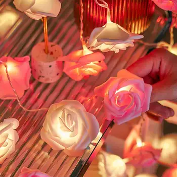 Декор в виде вишни / розы, гирлянды, светодиодные гирлянды, украшение для свадьбы на День Святого Валентина, декор спальни для девочек в детской комнате