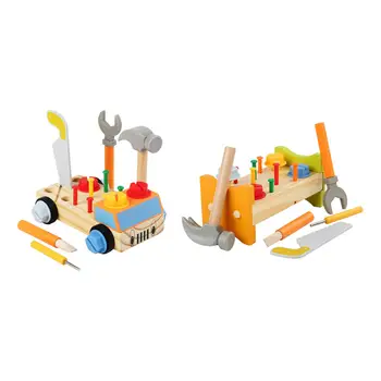 Деревянный набор игровых инструментов, развивающие игрушки для детей в возрасте от 3 лет