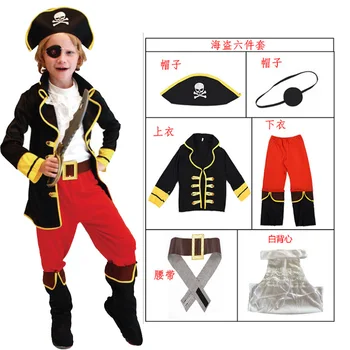 Детский костюм Fantasia Infantil на Хэллоуин, детский костюм пиратов Джейка, Маскарадный костюм для вечеринки по случаю Дня рождения для девочек, Униформа для мальчиков