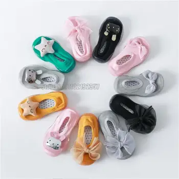 Детский носок для малышей, резиновые тапочки для мальчиков с мультяшной мягкой подошвой для младенцев, мягкая противоскользящая обувь