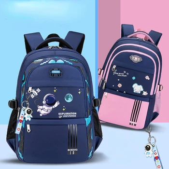 Детский рюкзак, детские школьные сумки для мальчиков, ортопедический рюкзак, водонепроницаемая сумка для начальной школы с мультяшным астронавтом, Mochila Infantil