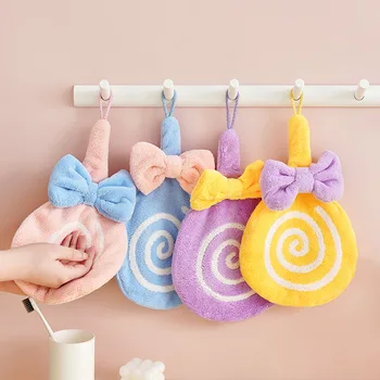 Детское полотенце для рук в виде леденца, милое полотенце в форме леденца, впитывающее, безворсовое, быстросохнущее, для кухни и ванной