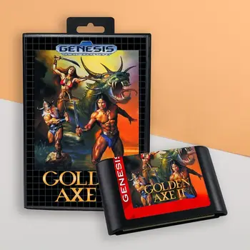 для 16-битного игрового картриджа Golden Axe II 2 US cover в стиле ретро для игровых консолей Sega Genesis Megadrive