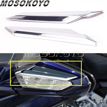Для Honda Goldwing GL1800 2018-2020 Хромированные Зеркальные Акценты ABS Пластик Индикатор Боковых Зеркал Заднего Вида Верхний Декоративный Акцент