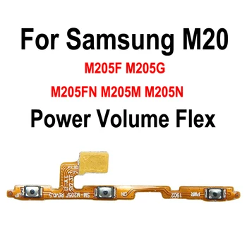Для Samsung Galaxy M20 M205 Боковая Клавиша Регулировки громкости Питания Кнопка Включения Выключения Гибкого Кабеля Запасные Части для Гибкого Кабеля