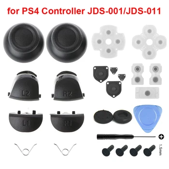 Для Контроллера Dualshock 4 PS4 L1 R1 L2 R2 Кнопки Запуска Аналогового Джойстика + Токопроводящая Резиновая Кнопка Запасные Части JDS001 JDS011