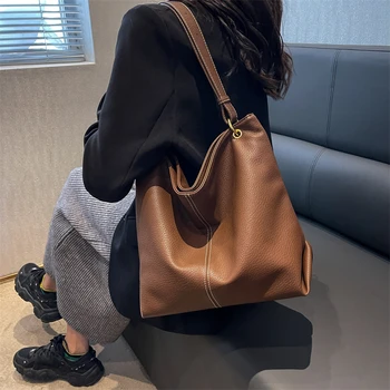 Европейский стиль, новые женские кожаные сумки через плечо большой емкости, женская сумка для девочек, кошелек, сумка-тоут