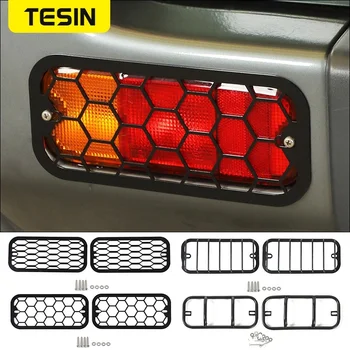 Колпаки ламп TESIN для Suzuki Jimny 2007-2017 Железный задний Бампер автомобиля, Накладка Противотуманных Фар, Аксессуары для украшения задних Противотуманных фар