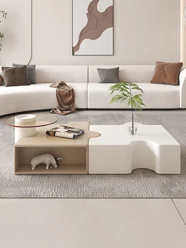 Комбинированный чайный столик во французском кремовом стиле, современная простая мебель для гостиной, чайный столик, тумба для телевизора