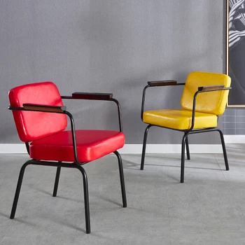 Комплект из 2 предметов Кресло для отдыха в Американском индустриальном стиле Железное Художественное кресло Кофейня Бар Креативный обеденный стул со спинкой