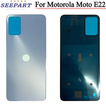 Крышка Батарейного Отсека Для Motorola Moto E22 Задняя Крышка Батарейного Отсека Стеклянный Корпус Корпус Панели Задней Двери Запасные Части Для Задней Крышки Moto E22
