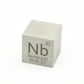 Куб из ниобия Nb с Дюймовым Металлическим Блоком Высокой чистоты 25,4x25,4x25,4 мм для Коллекции Элементов плотности Хобби Научный Эксперимент